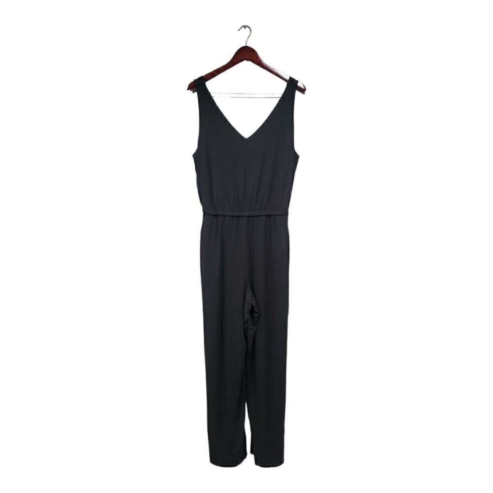 J Jill Wearever Collection Black Jumper Women's Large Sleevel One-Piece Stretchy